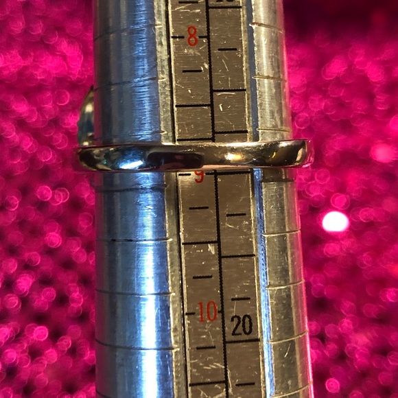 Black Spinel and Sapphire Sterling Silver Ring - Picture 6 of 8